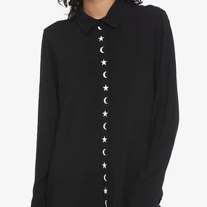 Moon and Star plus size button up blouse